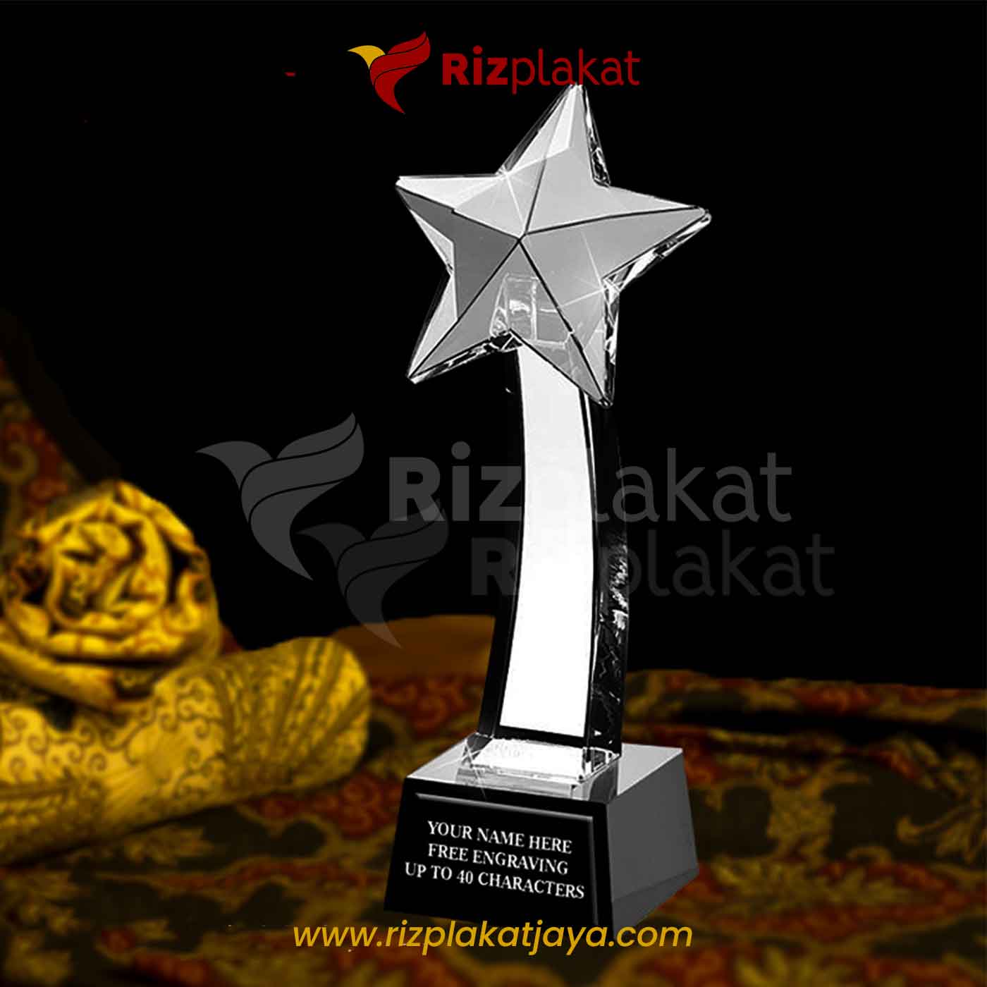 Plakat Kristal Bintang Elegan